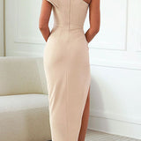 Fleurier – Robe Off-shoulder avec Ligne Épurée