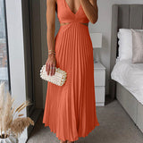 Vuadens – Robe Midi Plissée avec Ligne Classique