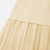 Oron – Robe Longue Plissée avec Décolleté Bateau