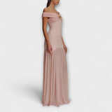 Maelie - Robe maxi bodycon sans bretelles avec ornements floraux