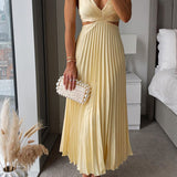 Vuadens – Robe Midi Plissée avec Ligne Classique