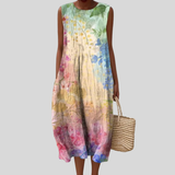 Robe pastel avec motif aquarelle