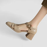 Scarlett – Talons blocs T-Strap orthopédiques