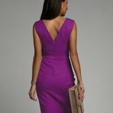 Morges – Robe avec Drapé et Silhouette Mette en Valeur