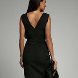 Morges – Robe avec Drapé et Silhouette Mette en Valeur