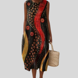 Robe noire avec motif boho
