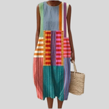 Robe colorée avec motif patchwork