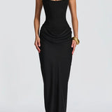 Villars – Robe Maxi avec Décolleté Carré