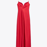 Ballaigues – Robe Maxi en Satin avec Fluidité Élégante