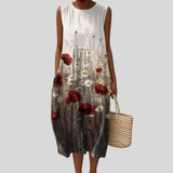 Robe avec imprimé de coquelicots