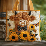 Sac Artisanal | Vache des Terres Hautes avec Tournesols