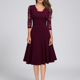 Peseux – Robe avec Détails Délicats en Dentelle