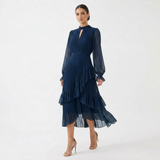 Céligny – Robe Plissée avec Manches Légères