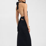 Estavayer – Robe Maxi à Bretelles Halter et Décolleté en V