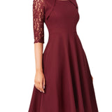 Peseux – Robe avec Détails Délicats en Dentelle