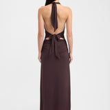 Estavayer – Robe Maxi à Bretelles Halter et Décolleté en V