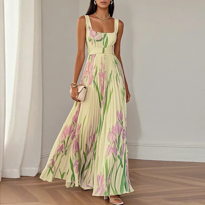 Vevey | Robe Maxi Évasée Fleurie