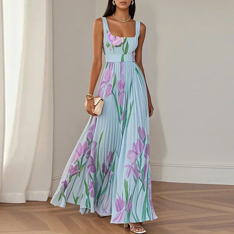 Vevey | Robe Maxi Évasée Fleurie