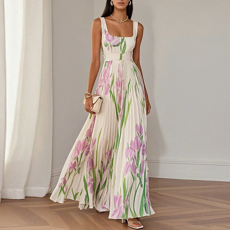 Vevey | Robe Maxi Évasée Fleurie