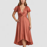 Renens – Robe Midi avec Détail en Forme de Nœud