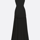 Oron – Robe Longue Plissée avec Décolleté Bateau