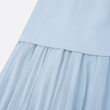 Oron – Robe Longue Plissée avec Décolleté Bateau