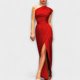 Glion – Robe de Soirée avec Décolleté Incliné