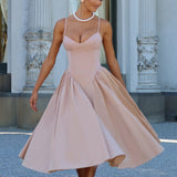 Arzier – Robe Midi avec Haut Ajusté et Jupe Volumineuse