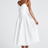Arzier – Robe Midi avec Haut Ajusté et Jupe Volumineuse