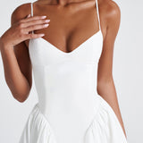 Arzier – Robe Midi avec Haut Ajusté et Jupe Volumineuse