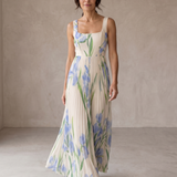 Vevey | Robe Maxi Évasée Fleurie