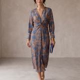 Constance | Robe Midi Élégante Fleurie