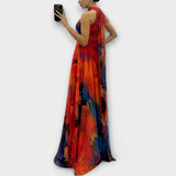 Isalie – Robe maxi en chiffon à motifs floraux