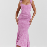 Riaz – Robe Maxi avec Dentelle Appliquée avec Finesse
