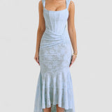 Riaz – Robe Maxi avec Dentelle Appliquée avec Finesse