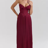 Rougemont – Robe Maxi avec Drapé Délicat