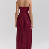 Rougemont – Robe Maxi avec Drapé Délicat